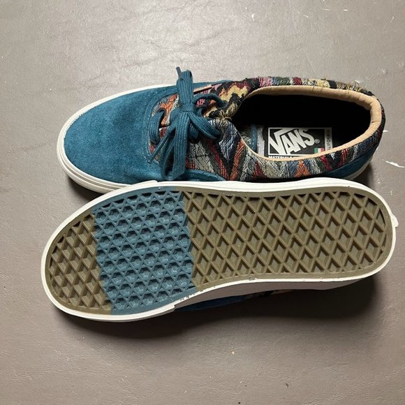 Vans Size 7.5 Dark Teal Geometric Print - Picture 5 of 7